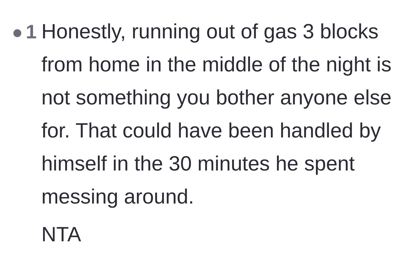 Comment thread 6 - A reader criticizing the brother for wasting time complaining instead of handling his own problem.