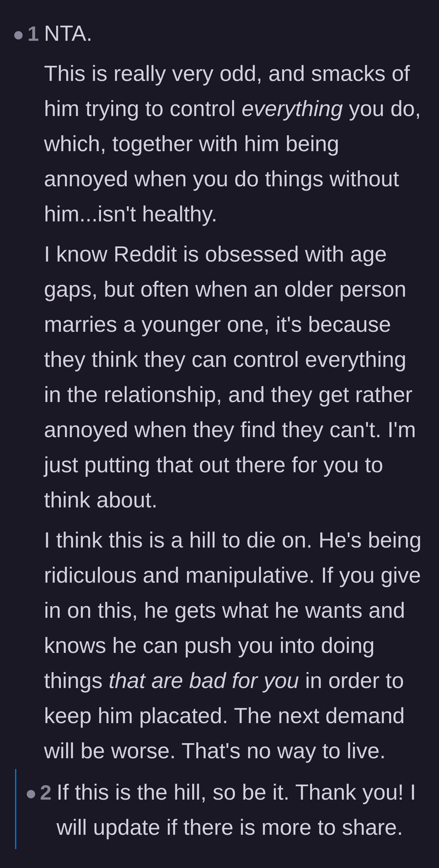 Comment thread 3 - A discussion about how sleep deprivation is a control tactic and why prioritizing rest is essential for health.