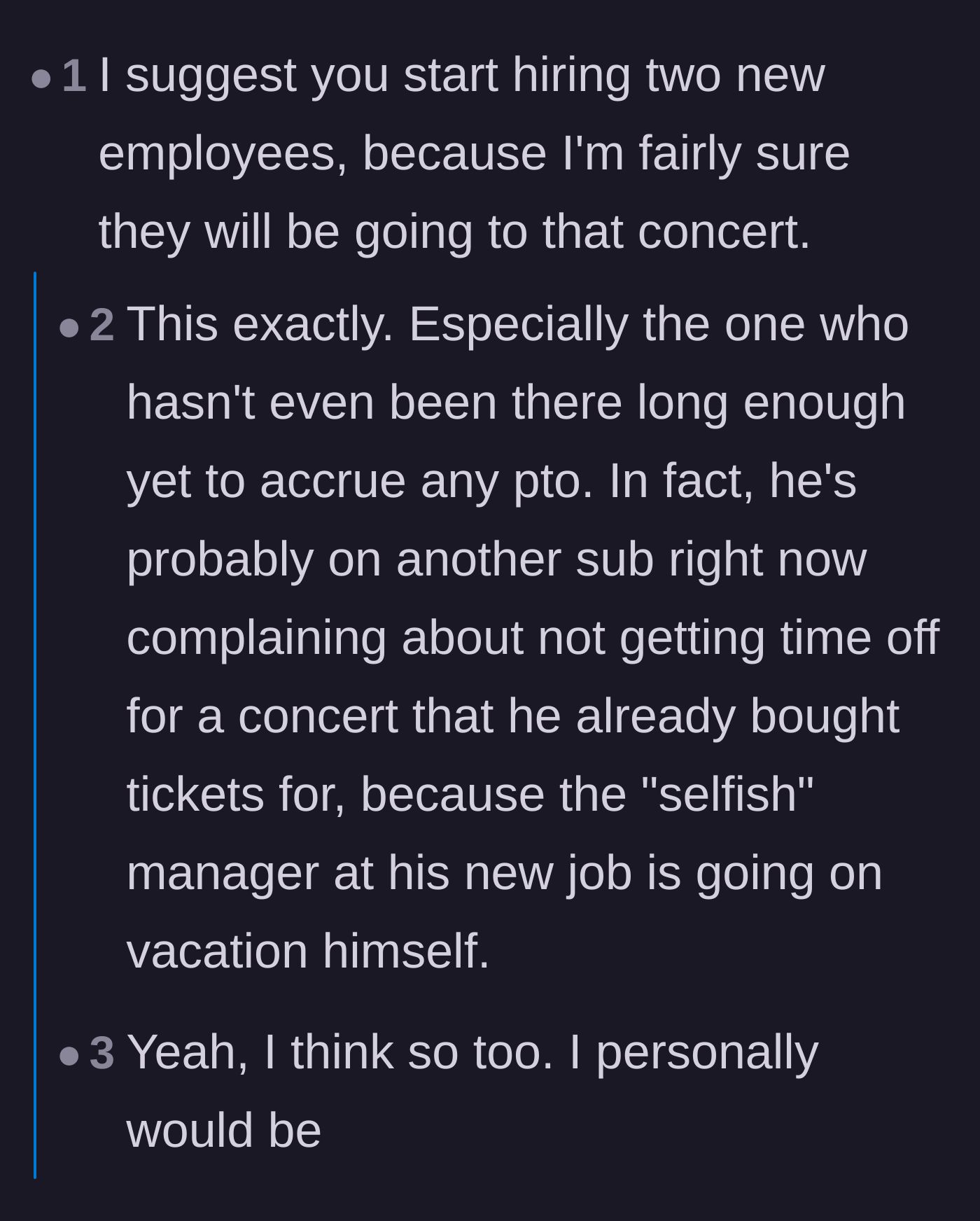 Commenters debating if management should just hire replacements because retail workers value concerts over low-paying jobs.