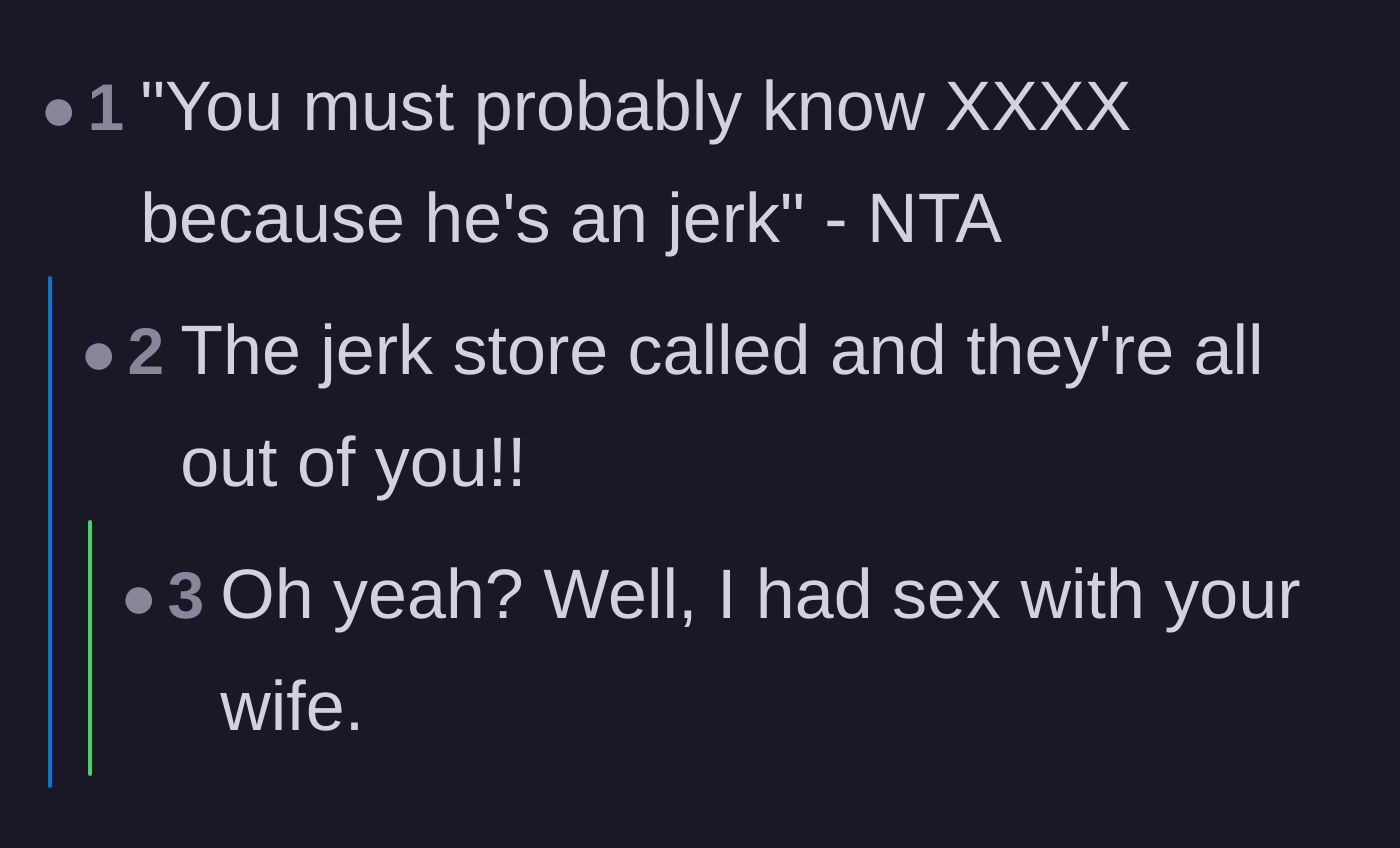 Comment thread 2 - Readers joke about substituting the word alcoholic for a more fitting insult, trailing into pop culture references.
