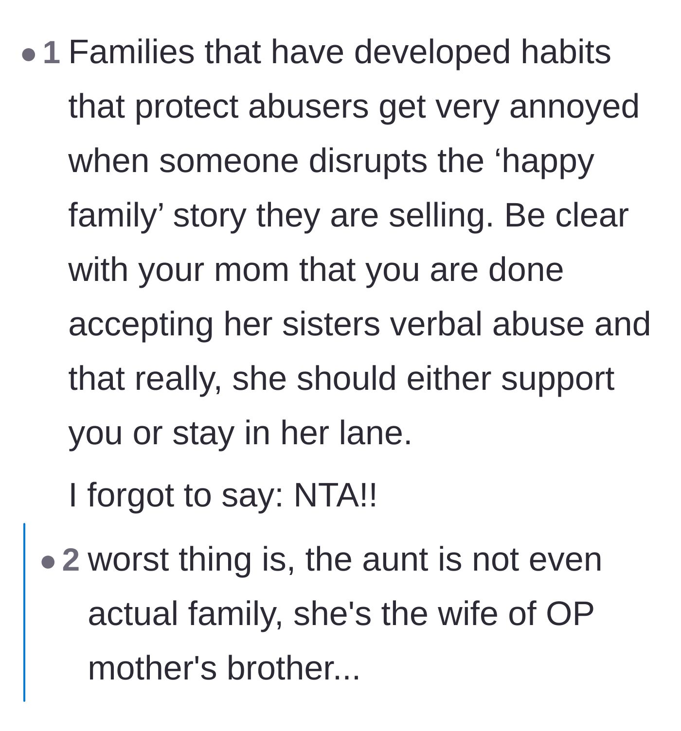 Comment thread 5 - Analyzing the toxic 'happy family' illusion