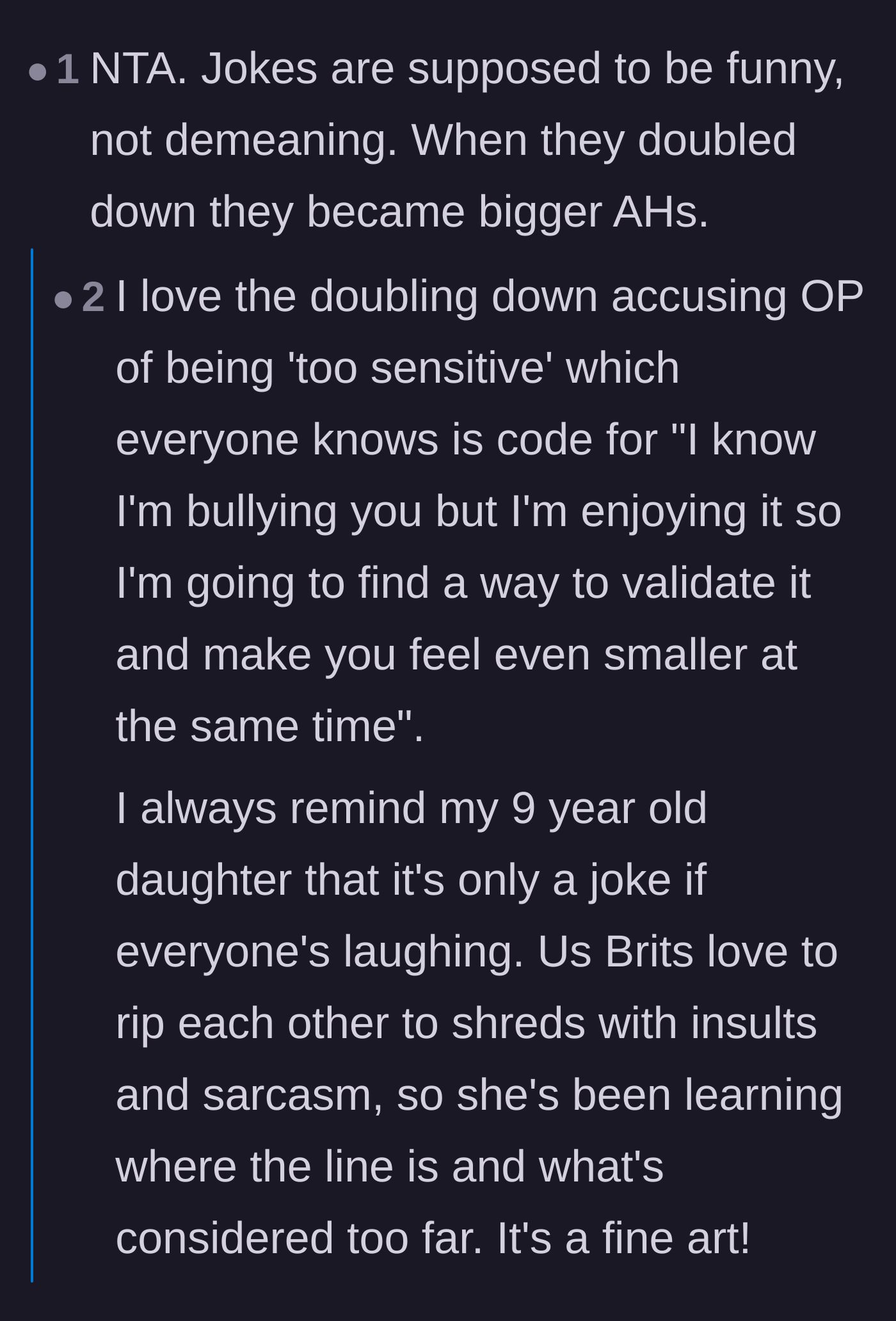 Comment thread 2 - Decoding the accusation of being overly sensitive