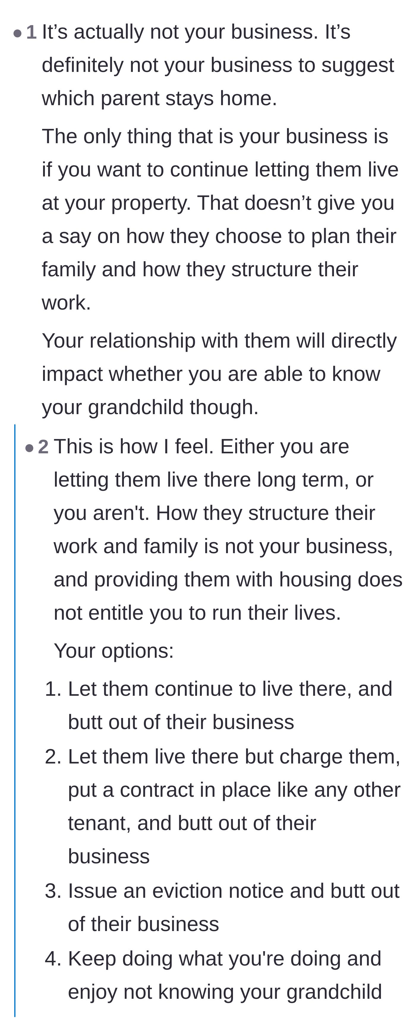 Comment thread 3 - Commenters accuse the father of being a controlling boomer who is using his wealth to dictate his son's family planning.