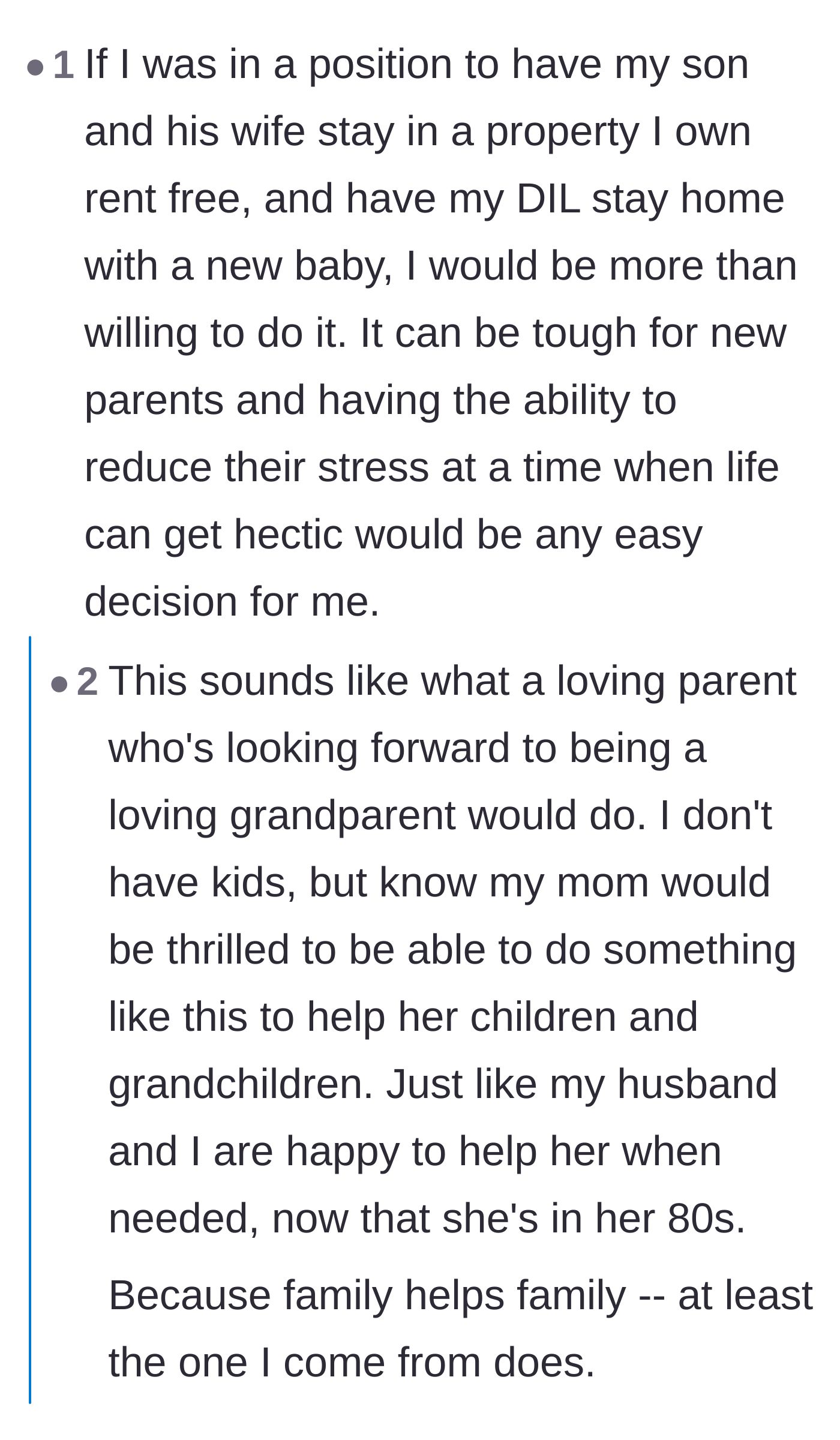 Comment thread 5 - Emotional responses from parents saying they would happily fund a stay-at-home lifestyle for their kids if they could afford it.