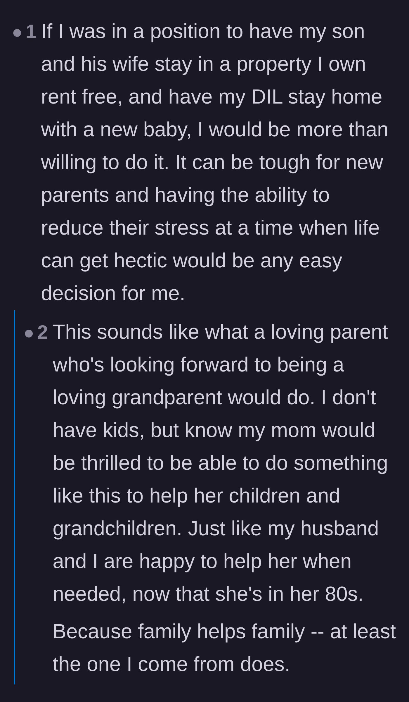 Comment thread 5 - Emotional responses from parents saying they would happily fund a stay-at-home lifestyle for their kids if they could afford it.