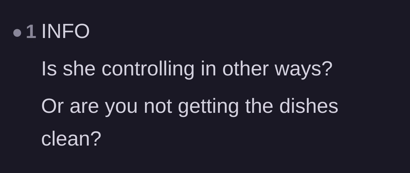Comment thread 6 - The ultimate question asking if this is a control issue or a hygiene issue.