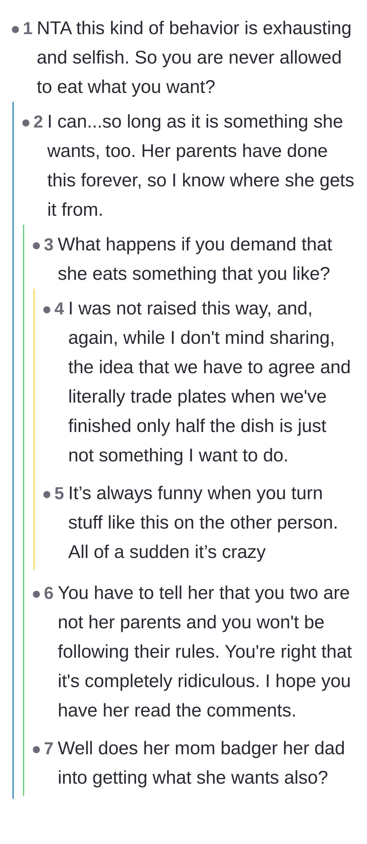 Comment thread 4 - The original poster reveals he has silently endured this inherited family dynamic from his wife's parents for twenty-five years.