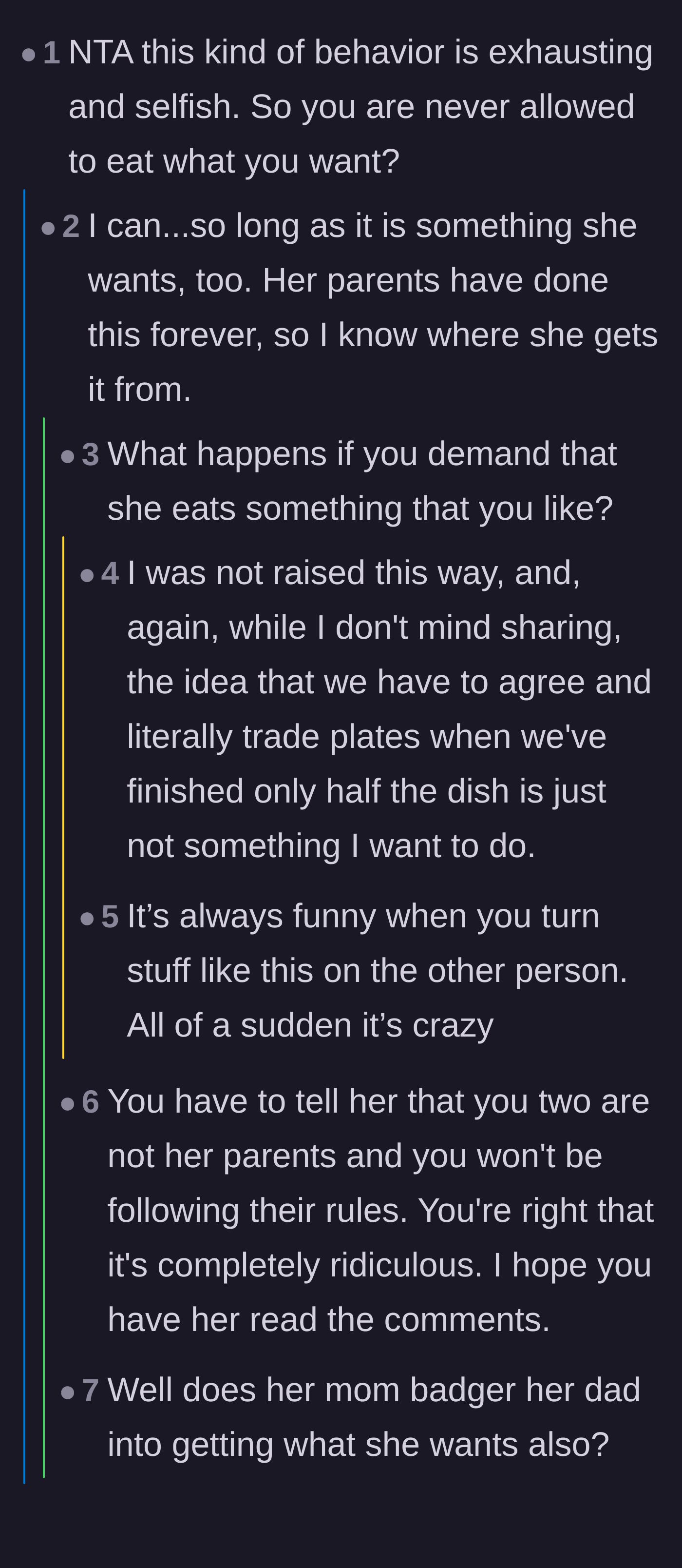 Comment thread 4 - The original poster reveals he has silently endured this inherited family dynamic from his wife's parents for twenty-five years.