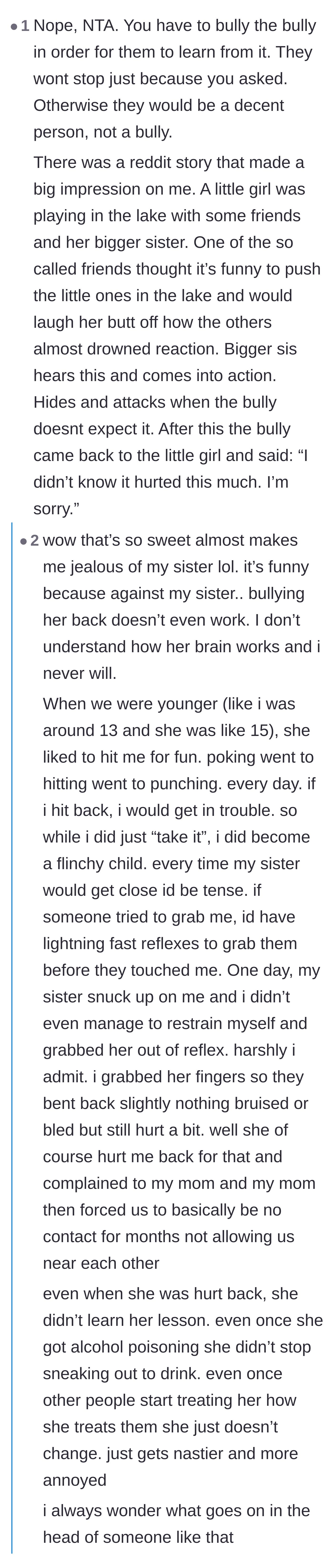 Comment thread 5 - A terrifying realization that this unapologetic bully is studying to become a doctor and will soon be treating patients.