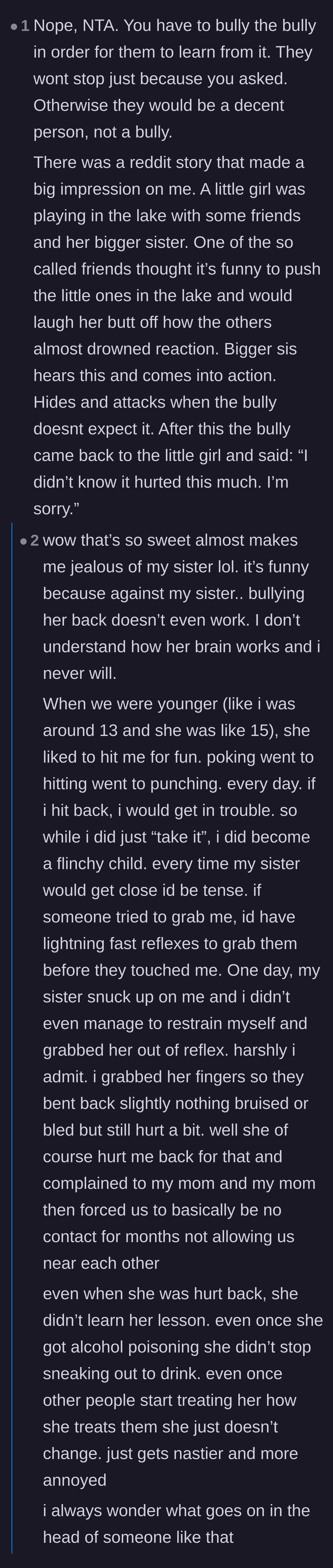 Comment thread 5 - A terrifying realization that this unapologetic bully is studying to become a doctor and will soon be treating patients.