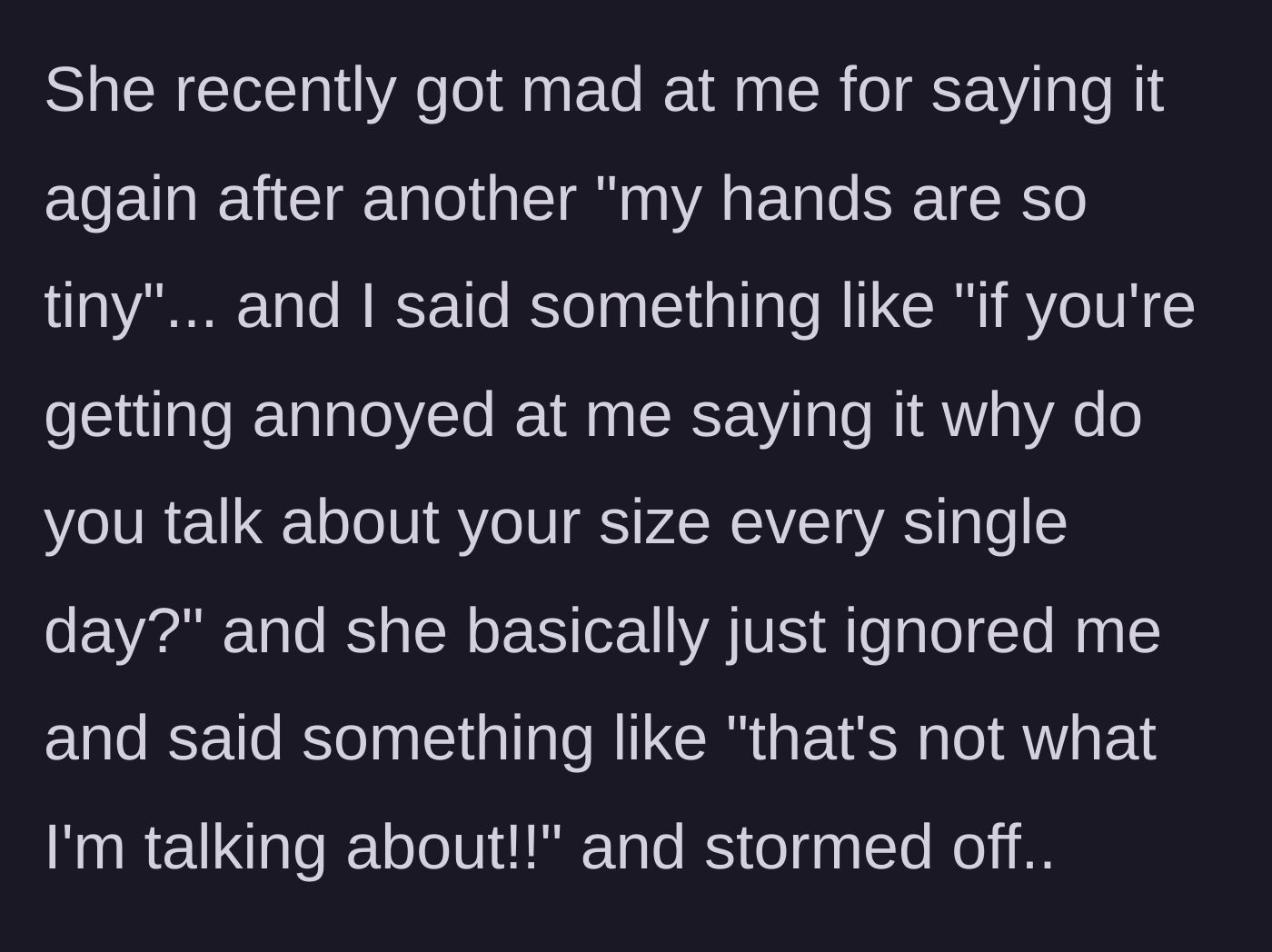 Story part 4 - The mother gets angry at the author's sarcastic remark, but storms off when he points out her hypocrisy.