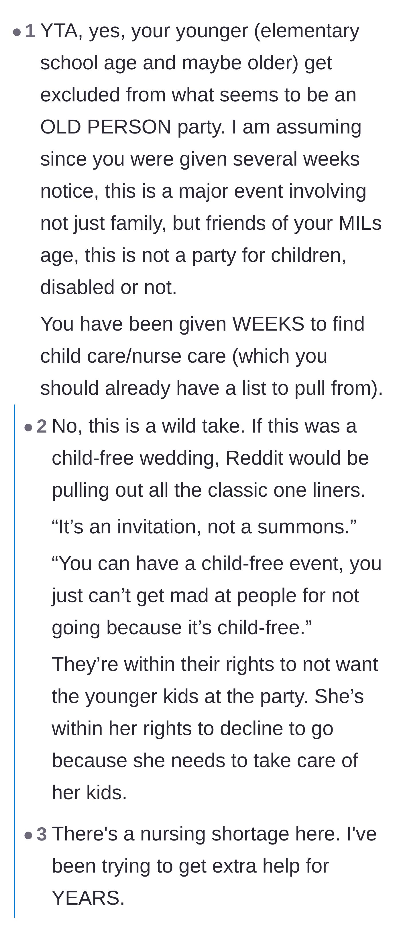 Comment thread 5 - A hostile comment blaming the mother is immediately shut down by the community pointing out the severe nursing shortage.