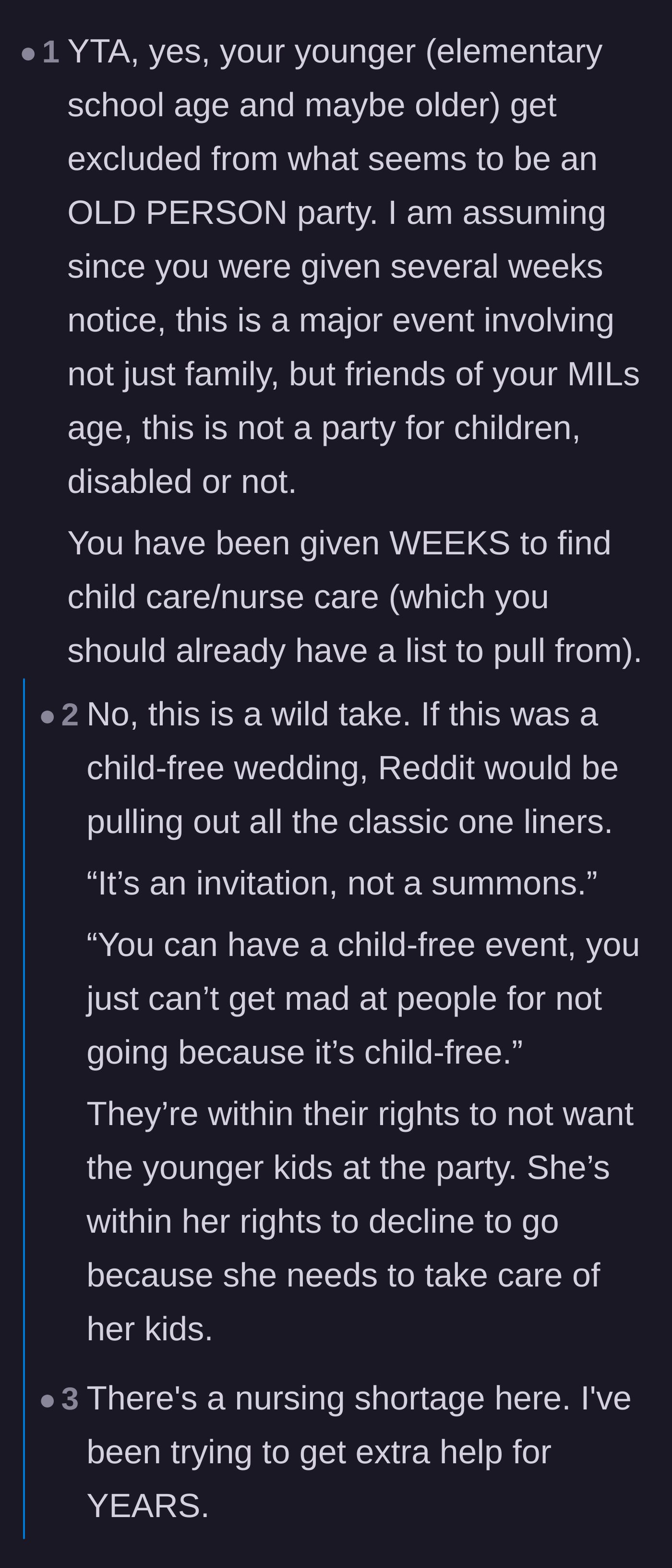 Comment thread 5 - A hostile comment blaming the mother is immediately shut down by the community pointing out the severe nursing shortage.