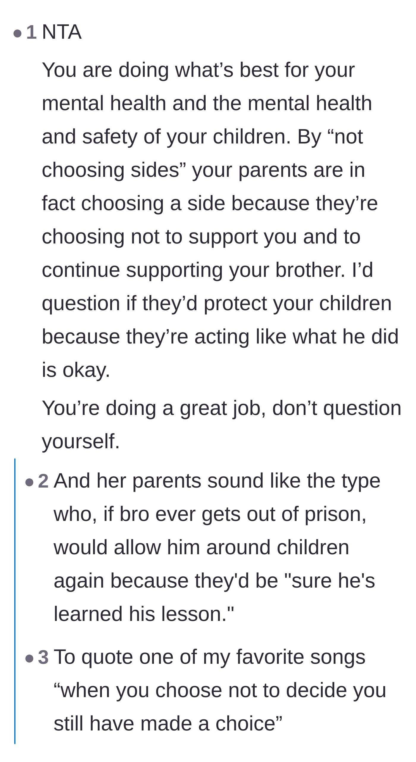 Comment thread 1 - Readers dissecting how claiming neutrality while continuing to support the perpetrator is inherently choosing the abuser's side.