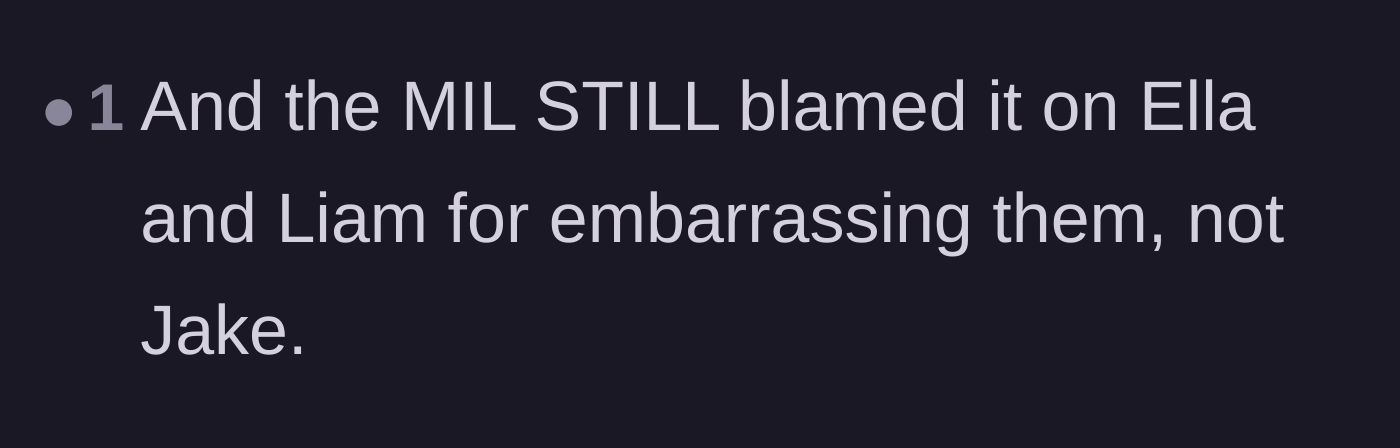 Comment thread 4 - Disbelief over the mother-in-law continuing to blame the pregnant sister for their public embarrassment.