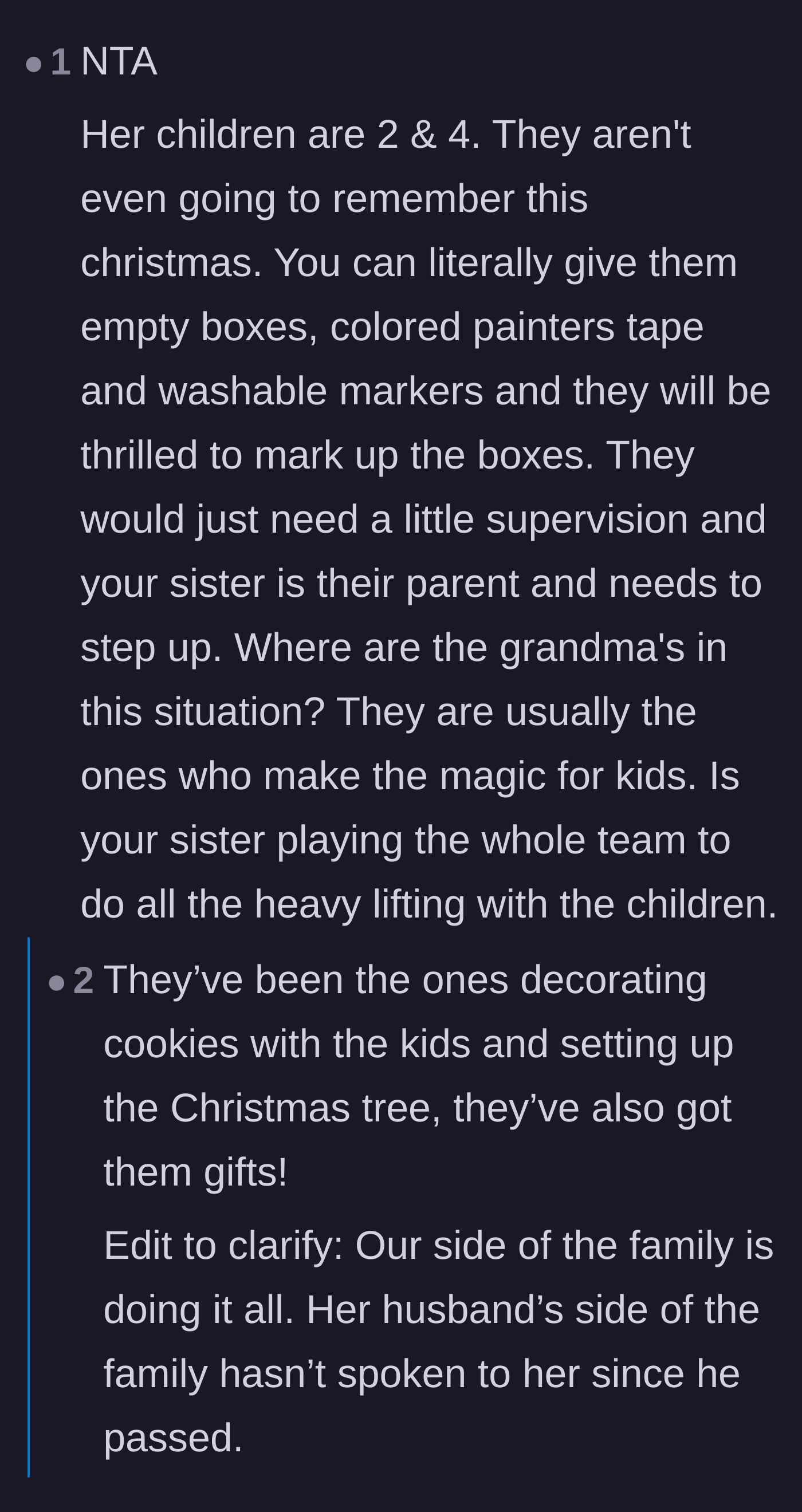 Discussion about how toddlers don't need expensive gifts and are easily entertained by boxes and bubble wrap.