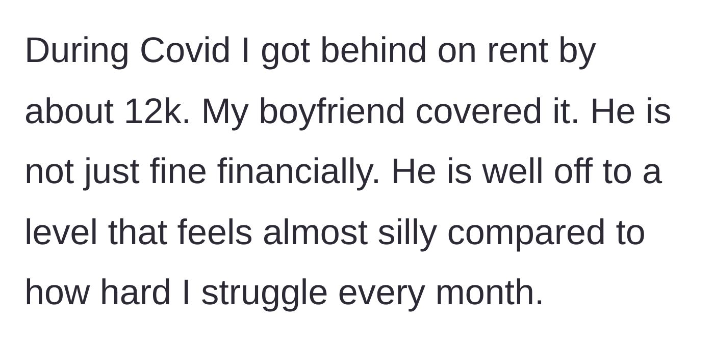 Story part 1 - The $12k Covid rent debt and the massive income disparity