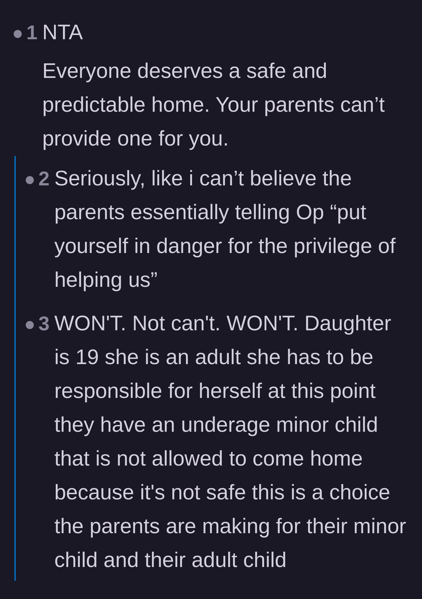 Comment thread 1 - A deep dive into how the parents are using the concept of family to financially exploit their son and secure a new punching bag.