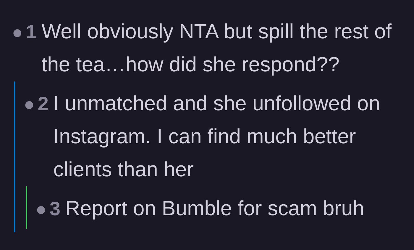 Comment thread 2 - Readers asking for the final outcome and suggesting the photographer report her account as a scam.