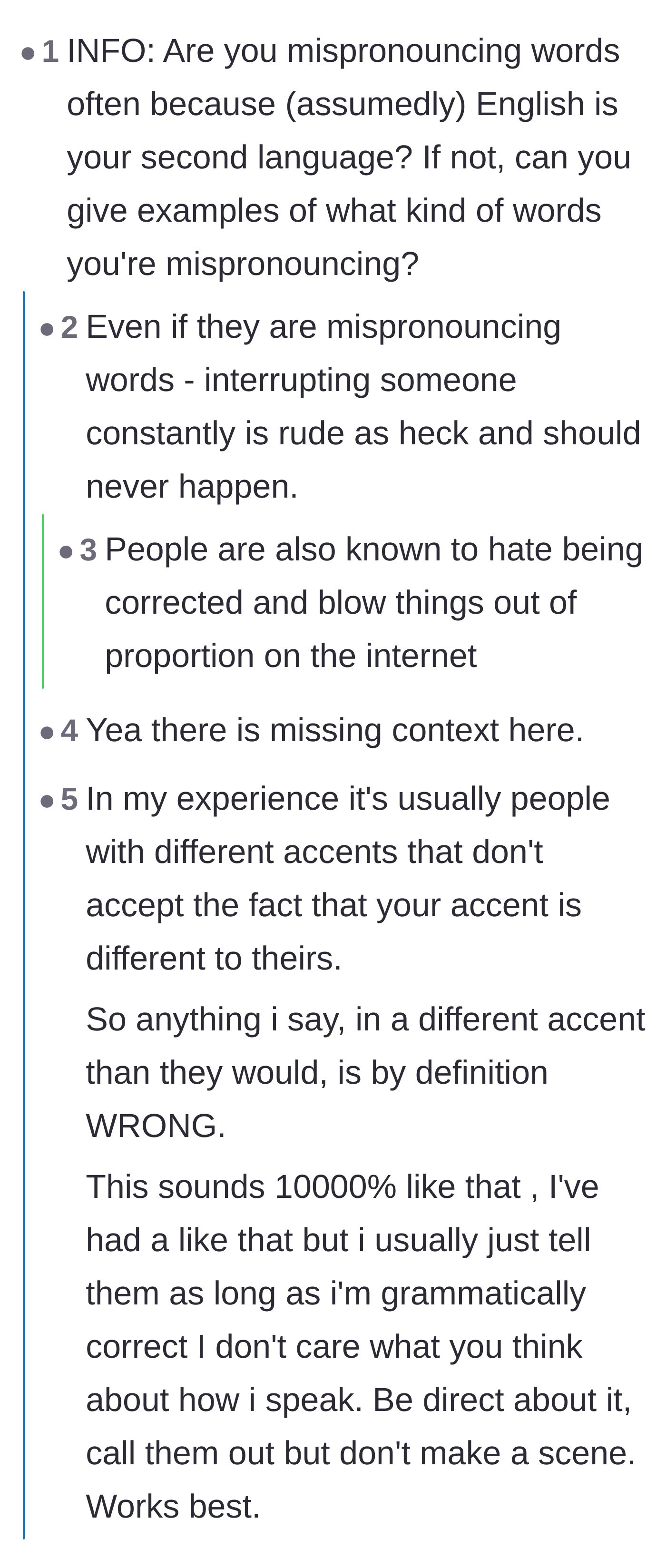 Comment thread 5 - Skepticism about missing context, including questions about why an eighteen-year-old is leading corporate presentations.