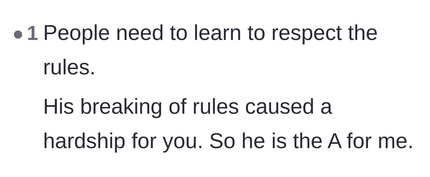Comment thread 5 - A commenter summarizing the situation as a simple issue of disrespecting rules and causing unnecessary hardship.