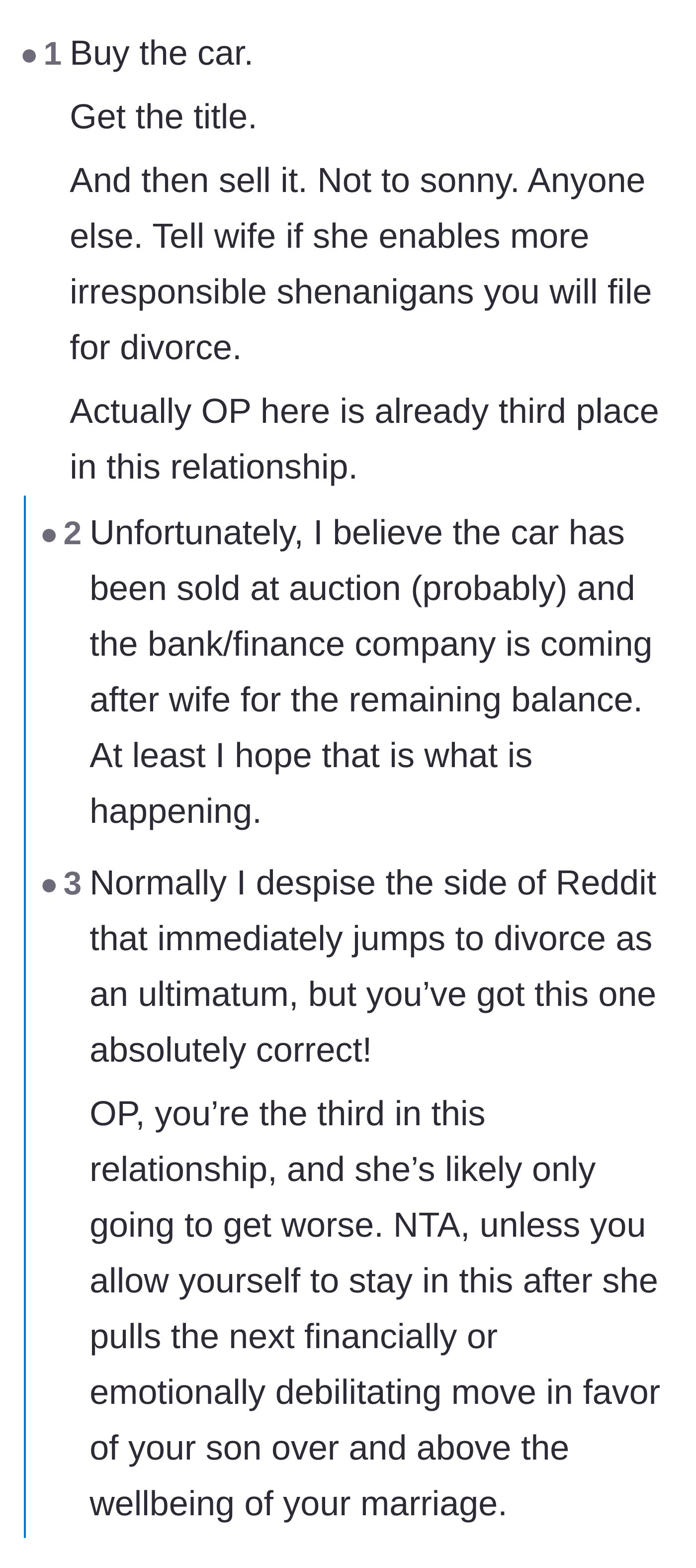 Comment thread 5 - Observations that the husband is playing third wheel to his wife and son's enmeshed relationship.