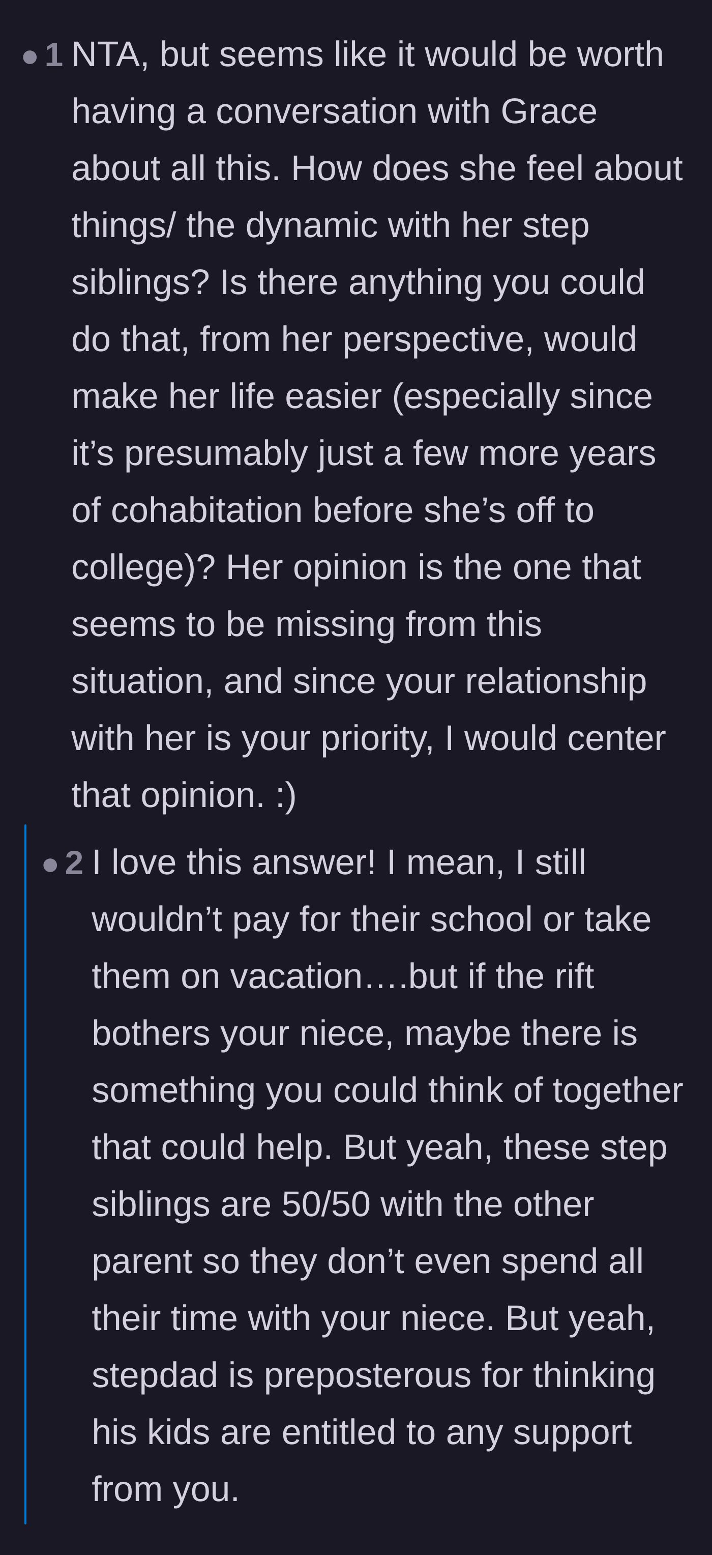 Comment thread 3 - The author reveals she already pays for the entire household's groceries and takeout, sparking outrage at the stepfather's ingratitude.