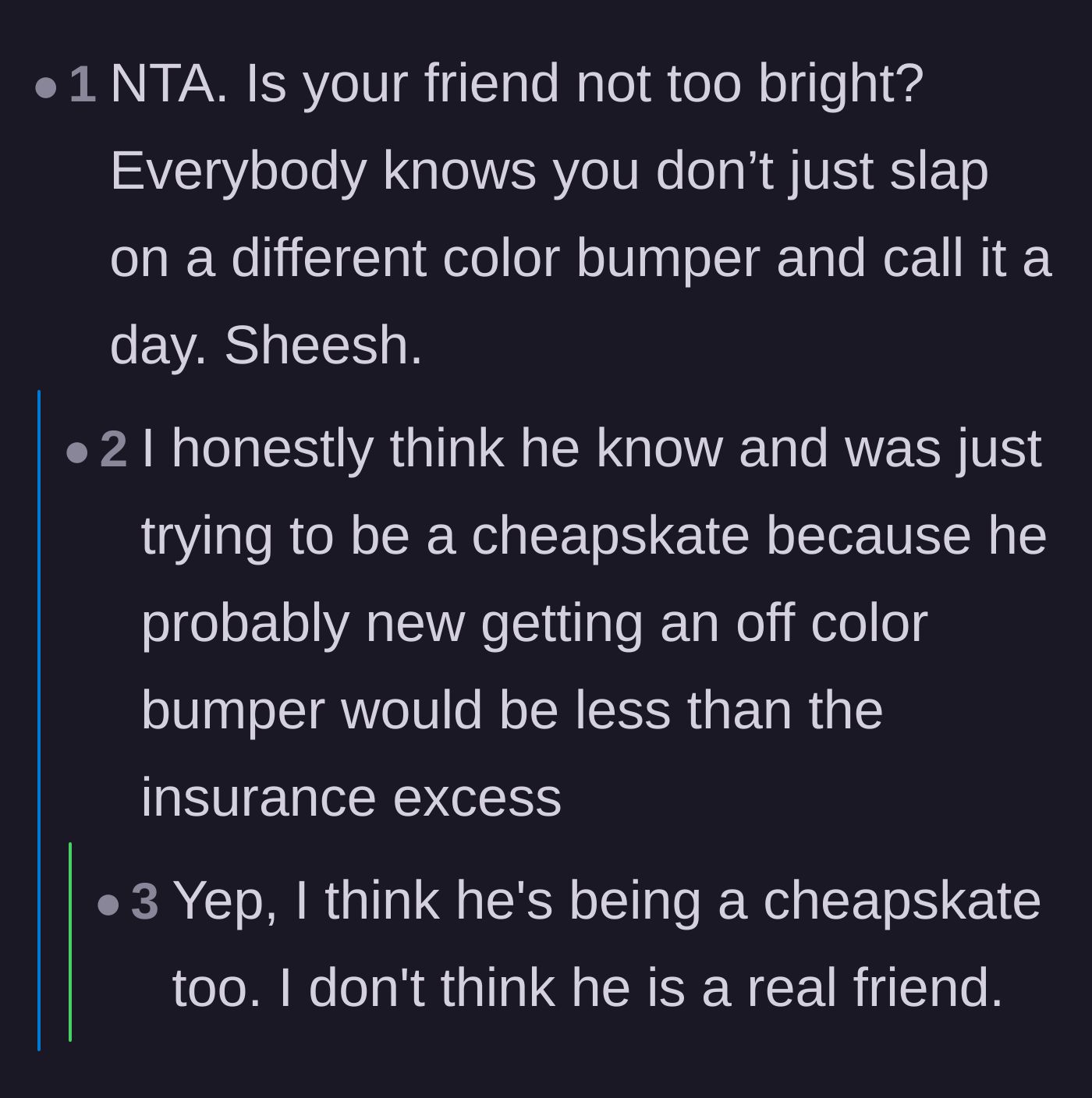 Comment thread 4 - Readers agreeing that the friend isn't actually stupid, just a massive cheapskate trying to save a buck.