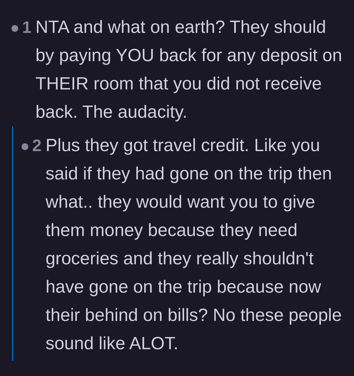 Comment thread 5 - Outraged reactions calling out the audacity of the other family.