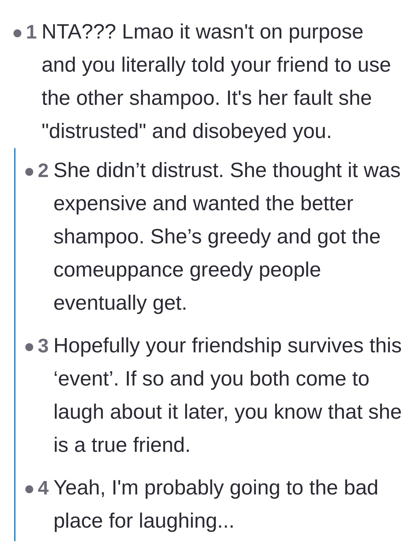 Comment thread 4 - A deep dive into the disrespect of ignoring a host's instructions, featuring an apt analogy about expensive kitchen knives.