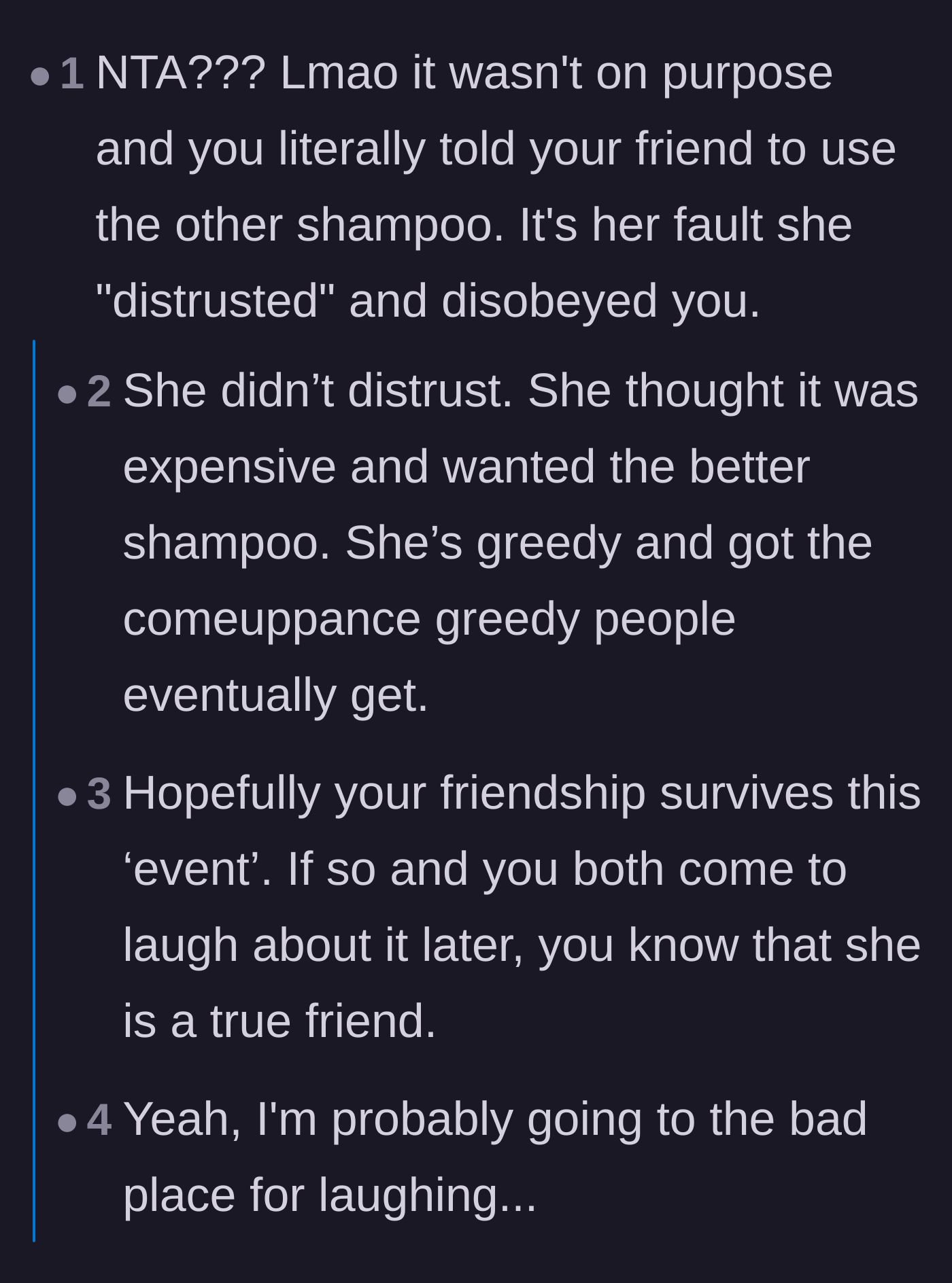 Comment thread 4 - A deep dive into the disrespect of ignoring a host's instructions, featuring an apt analogy about expensive kitchen knives.