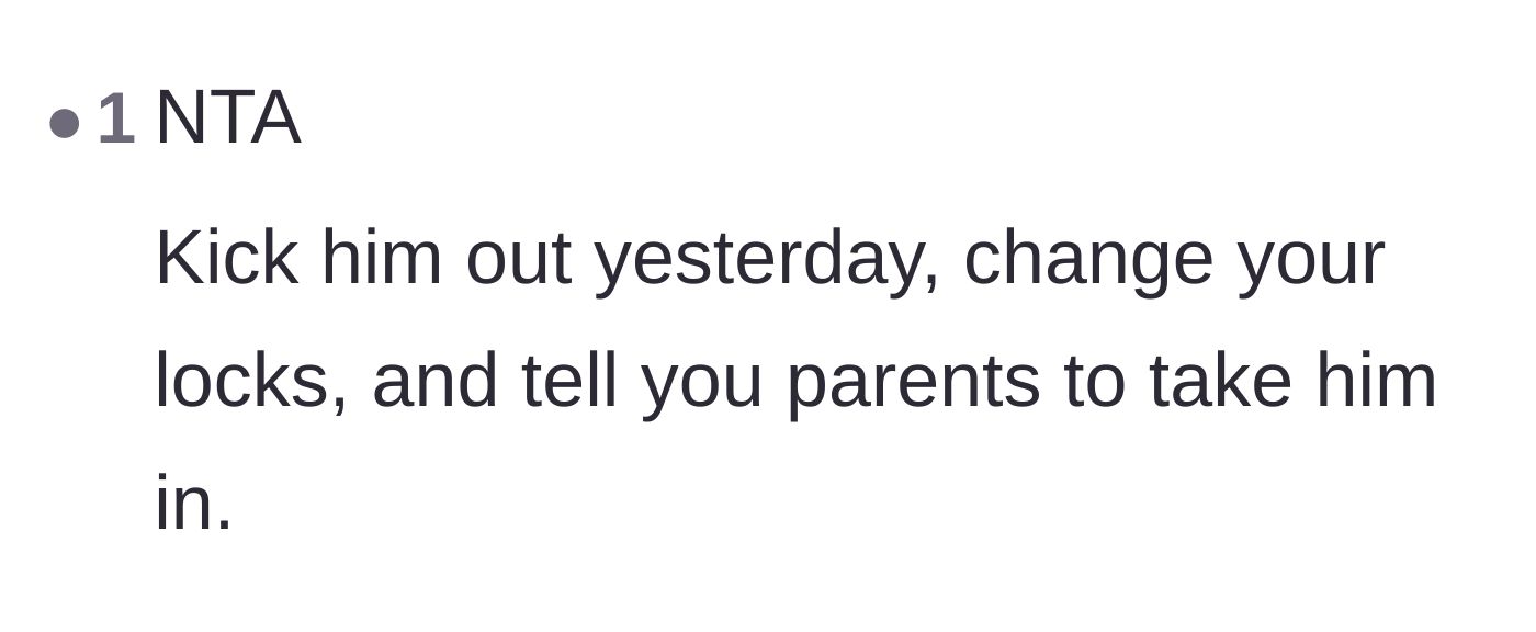 Comment thread 3 - Demanding an immediate eviction and lock change.
