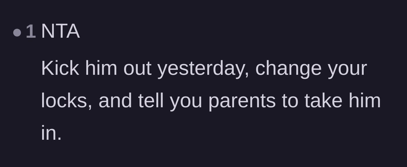 Comment thread 3 - Demanding an immediate eviction and lock change.