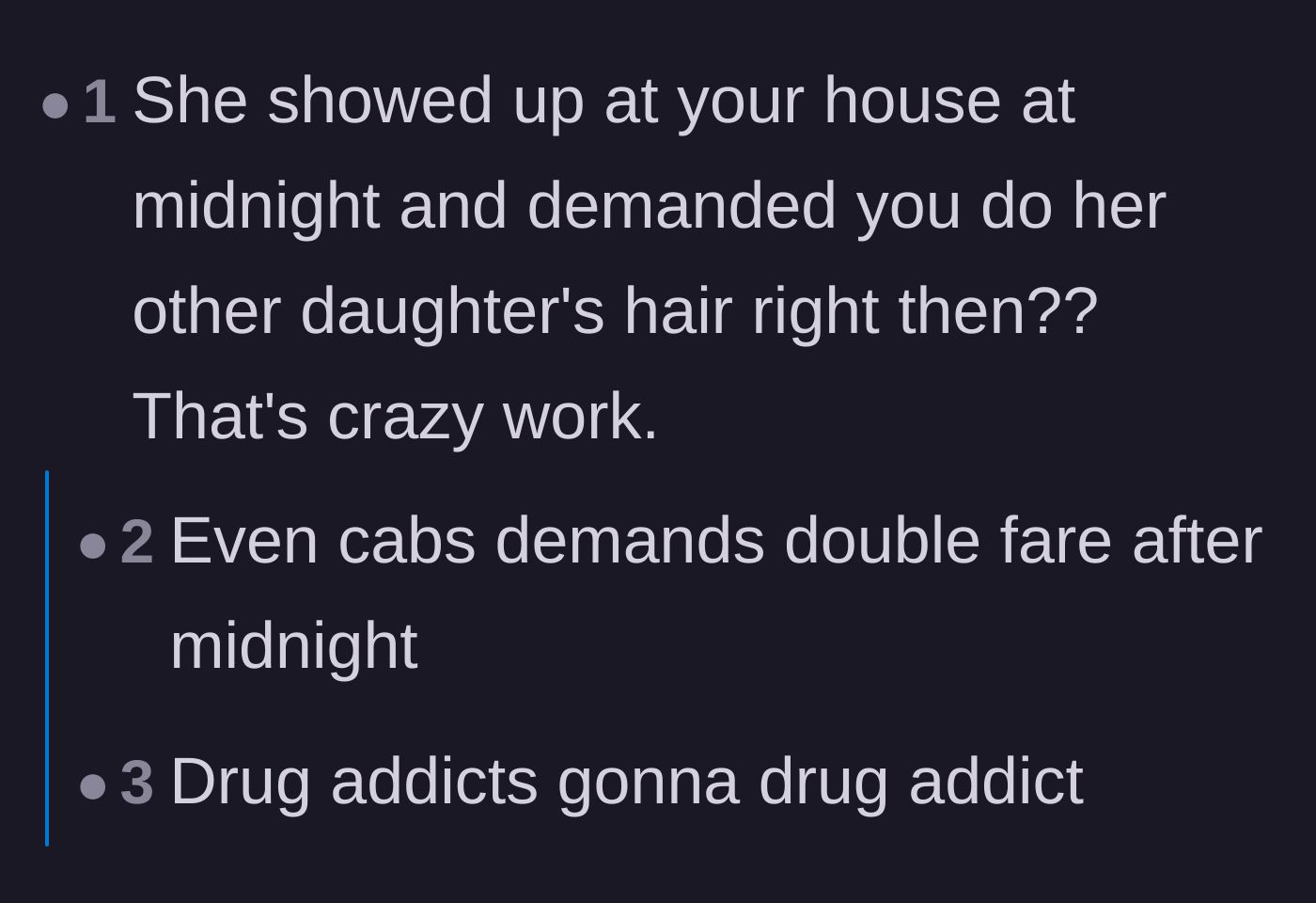 Comment thread 3 - Reactions highlighting the absurdity and entitlement of showing up at midnight to demand a service