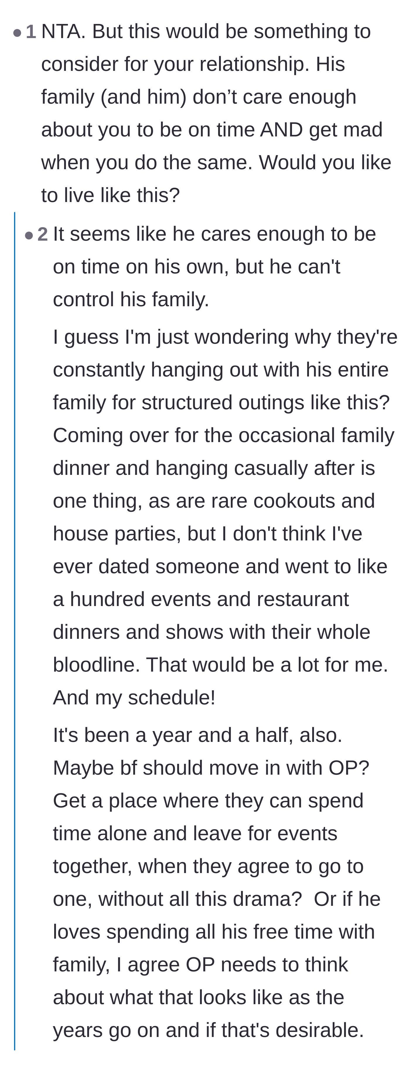 Comment thread 3 - Advice questioning if the girlfriend wants to tolerate this exhausting dynamic for the rest of her life