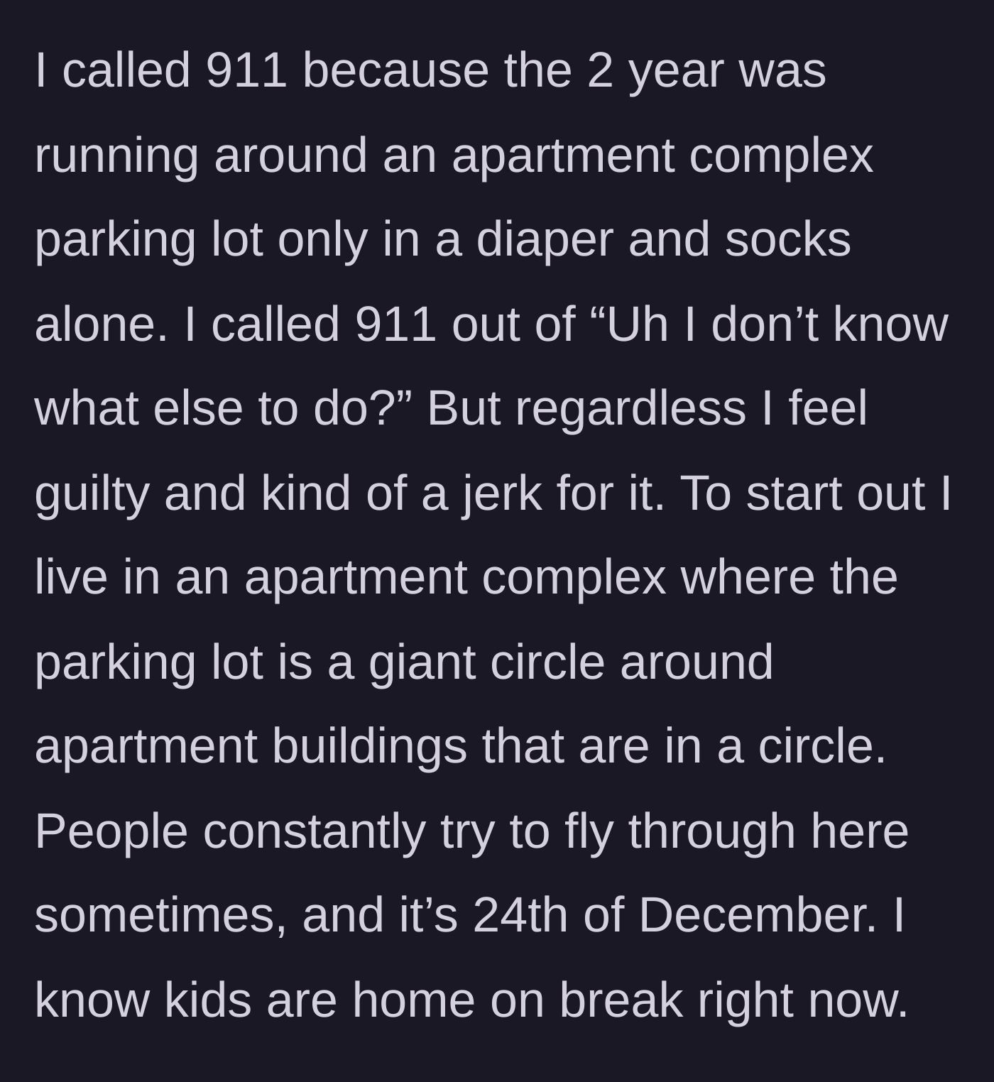 Story part 1 - Neighbor explains the dangerous layout of their busy apartment complex parking lot where a toddler was found alone.