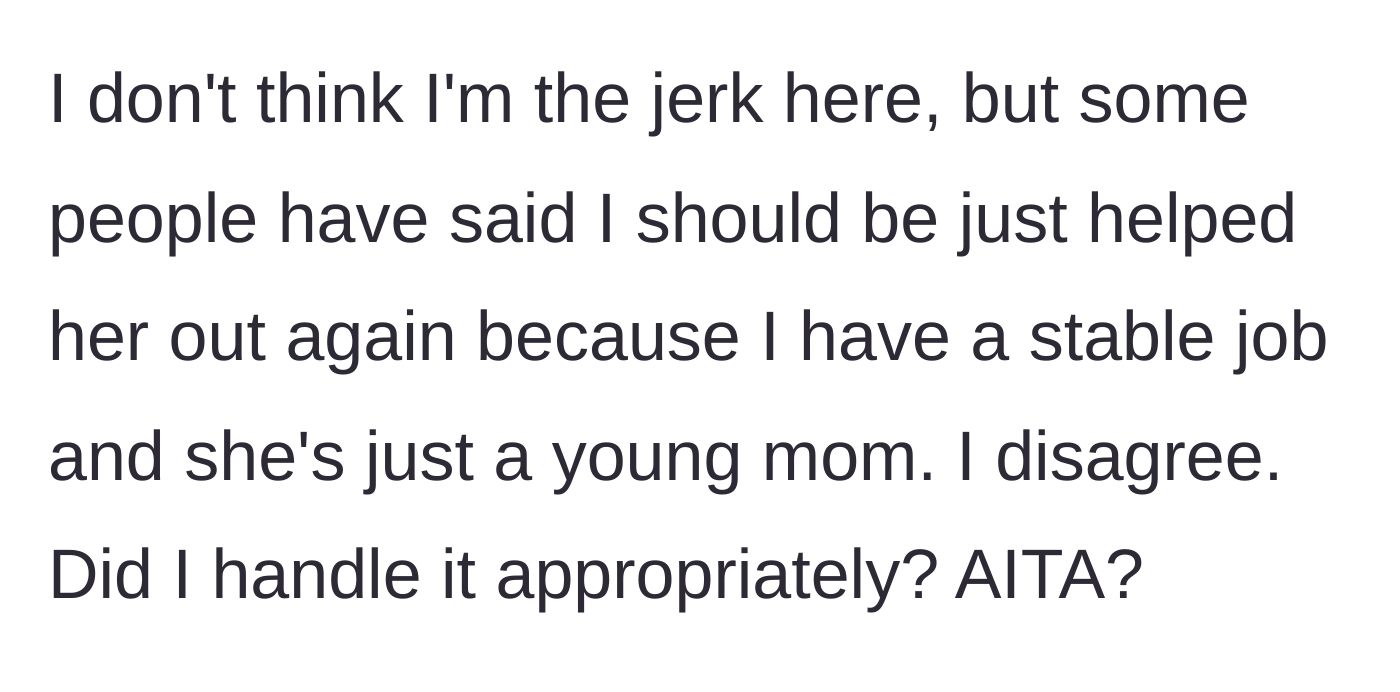 Story part 6 - A person looking stressed, wondering if they made the right decision by saying no.