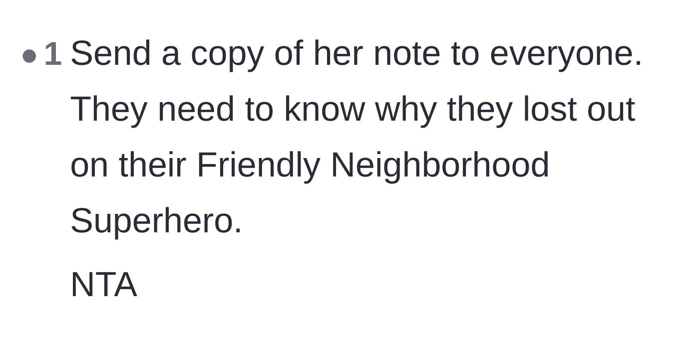 Comment thread 4 - A straightforward recommendation to show everyone the note so they understand why they lost their volunteer.