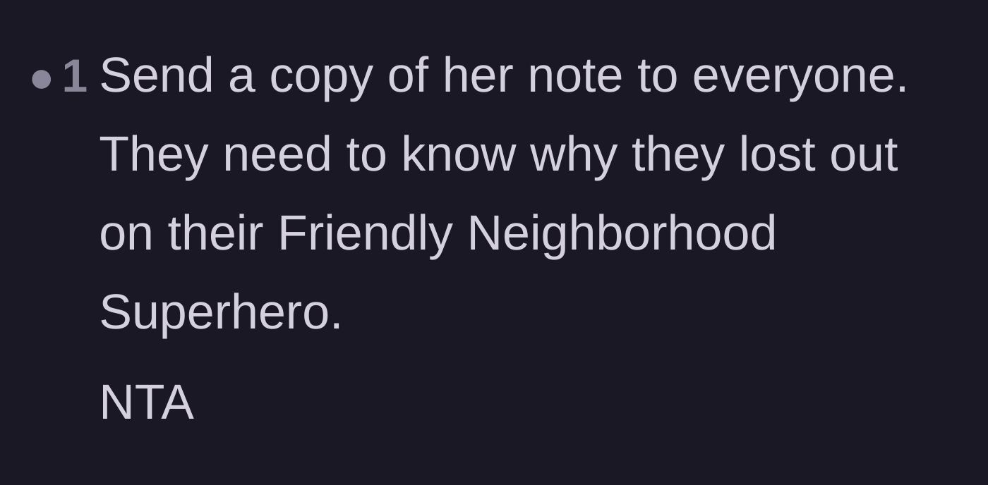 Comment thread 4 - A straightforward recommendation to show everyone the note so they understand why they lost their volunteer.
