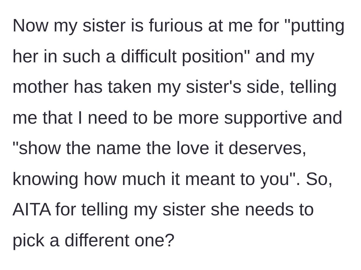 Story part 6 - The sister gets furious at her brother, and their mother takes the sister's side.