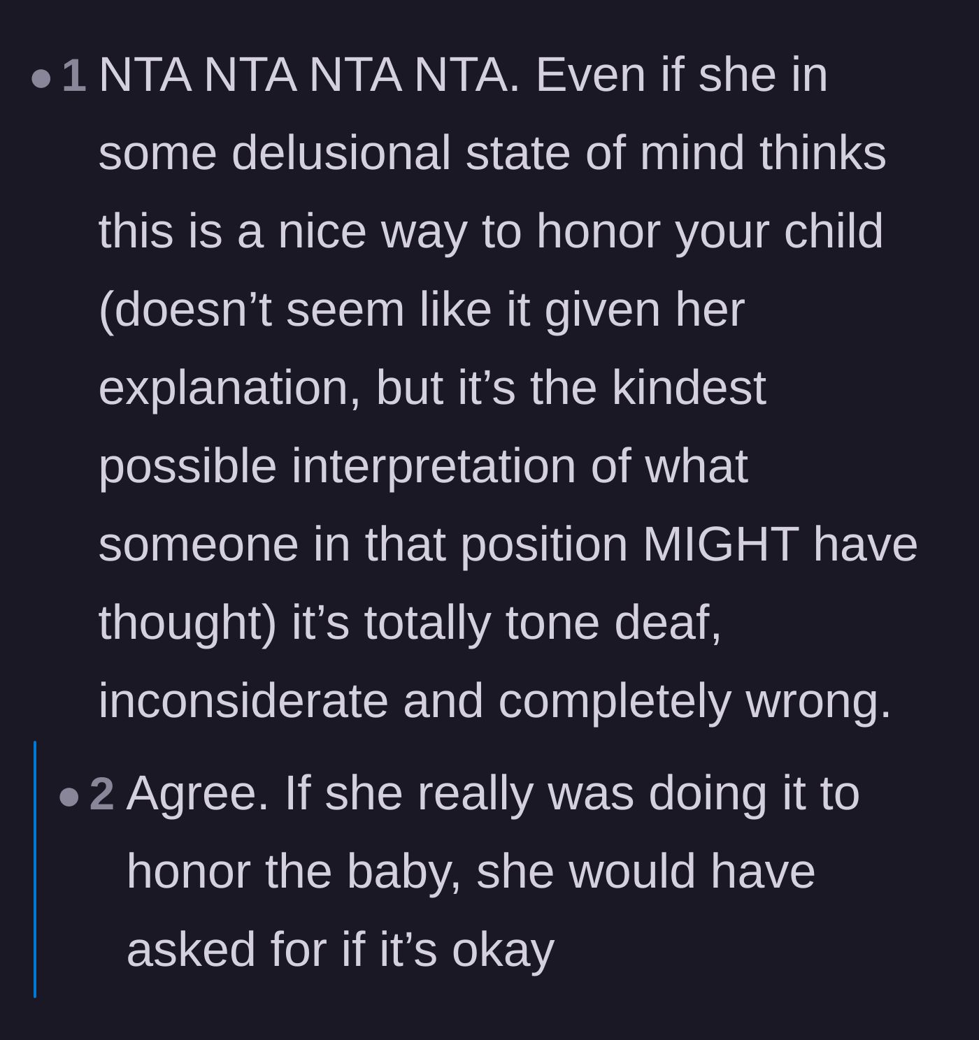 Comment thread 3 - Readers pointing out that even if the sister meant well, doing it without asking is completely tone-deaf.