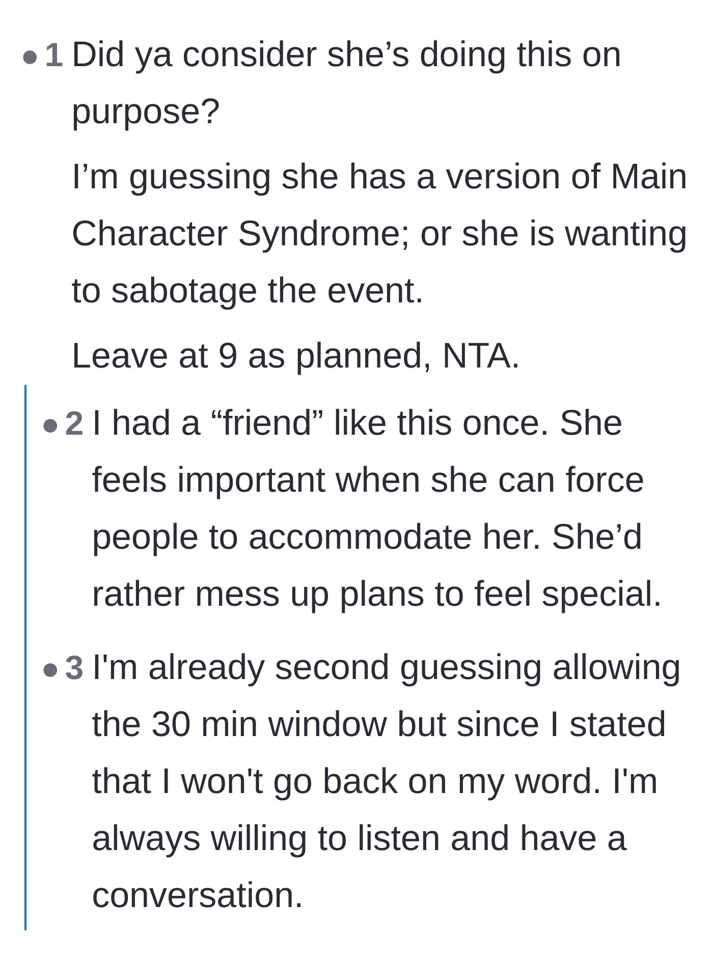 Comment thread 2 - A thread diagnosing the late friend with Main Character Syndrome, complete with a hilarious mock-slam poetry reading.