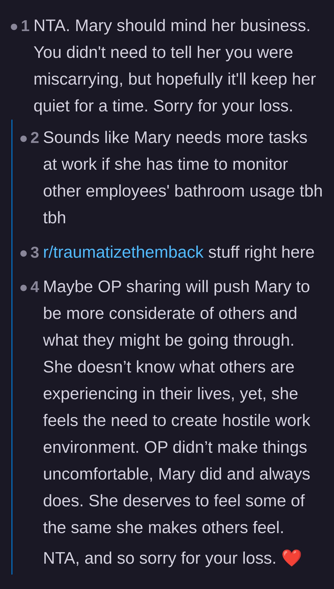Comment thread 2 - A discussion on why bystanders often prefer victims to stay quiet rather than 'rocking the boat.'