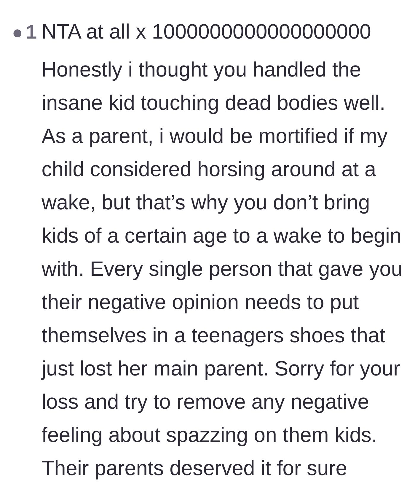 Comment thread 6 - Enthusiastic validation that the author's reaction was completely justified.