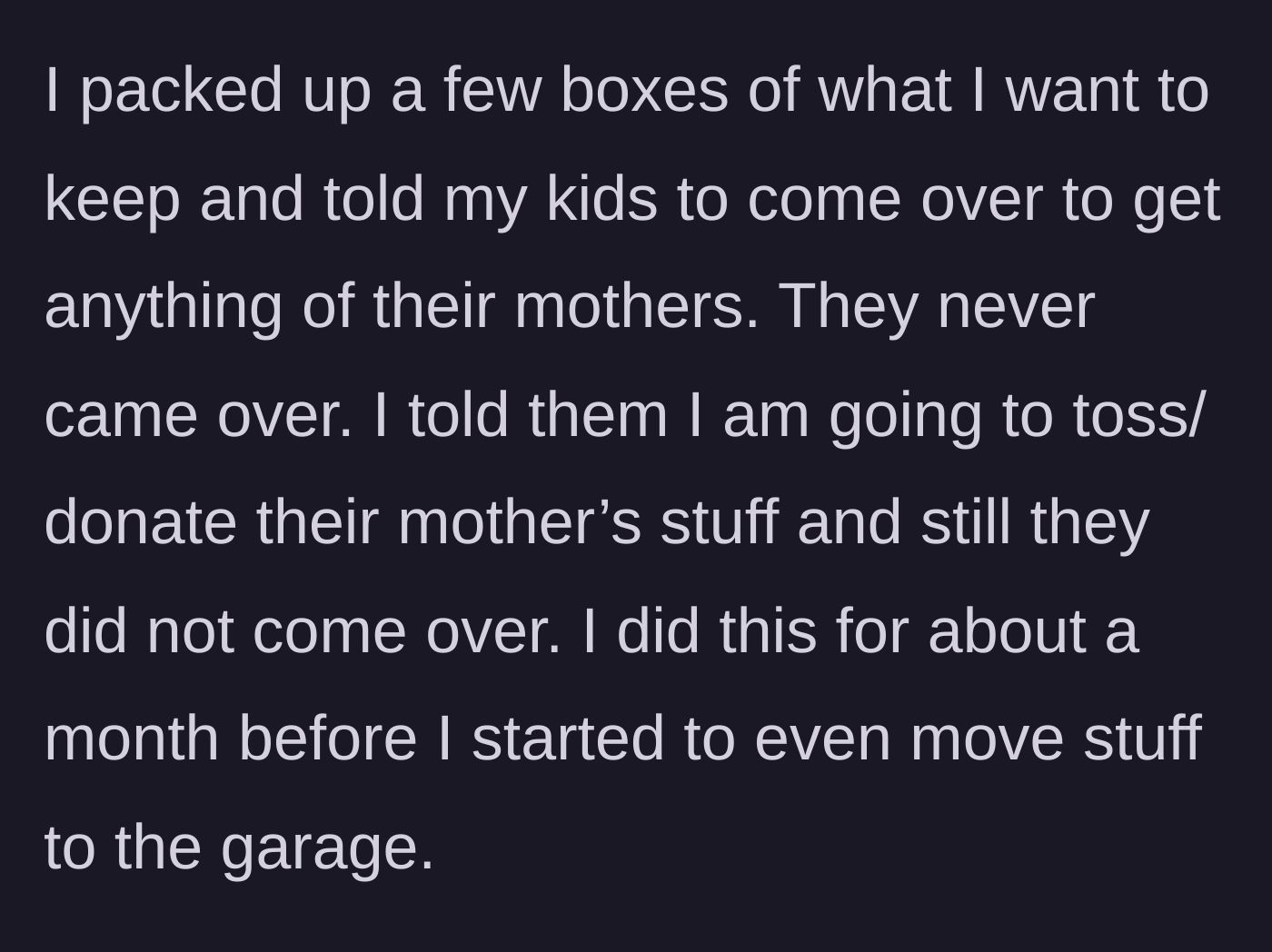 Story part 3 - Packed boxes stacked neatly in a living room, waiting untouched while a calendar on the wall shows a month passing by.