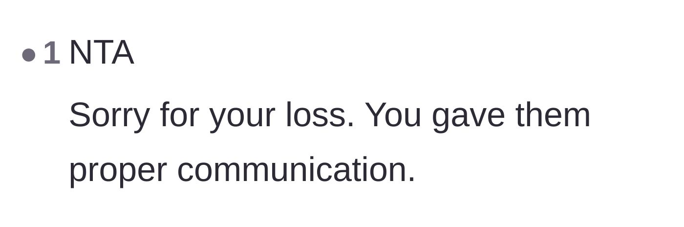 Comment thread 3 - A brief comment expressing sympathy and validating the father's clear communication.