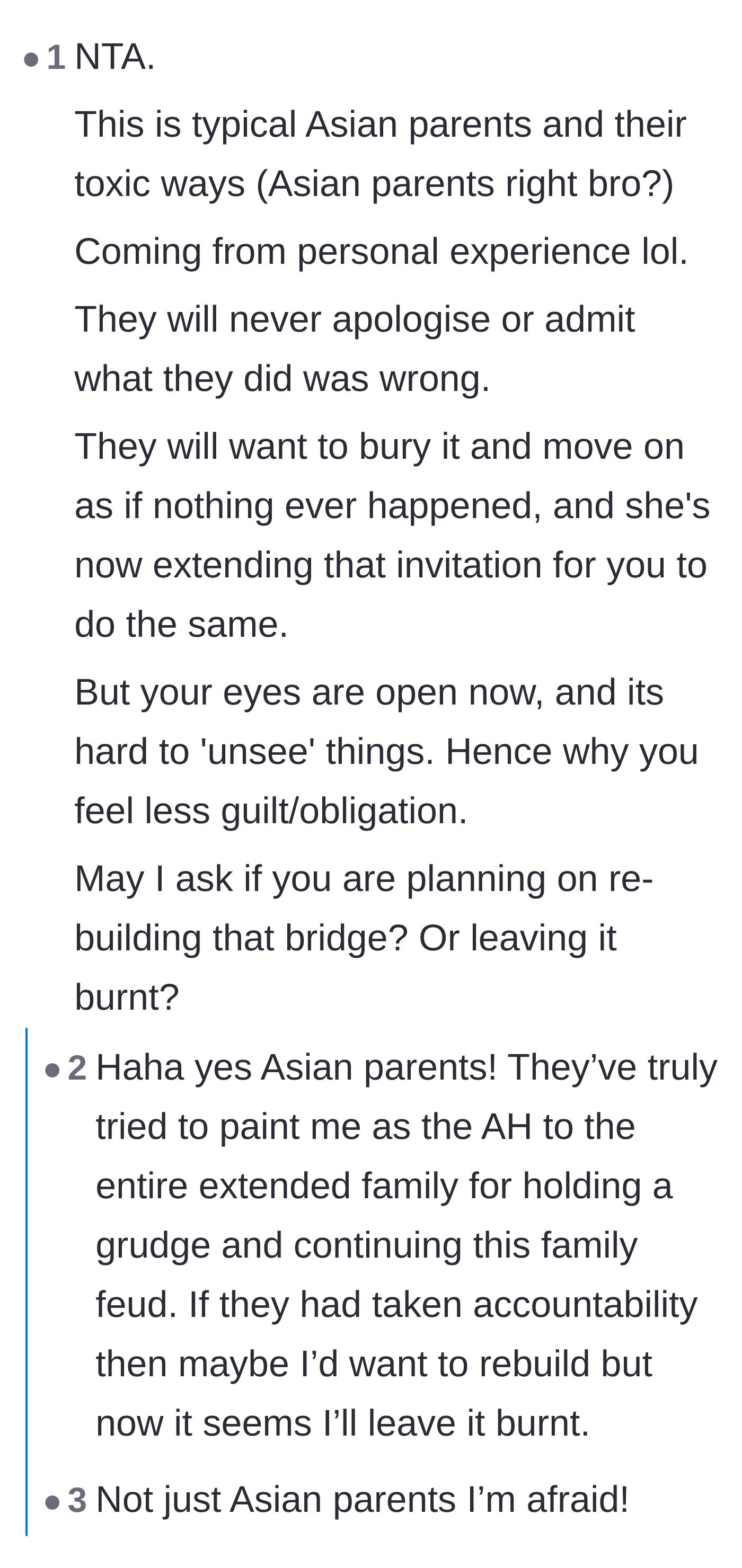 Comment thread 2 - A discussion about toxic cultural parenting norms and sweeping bad behavior under the rug