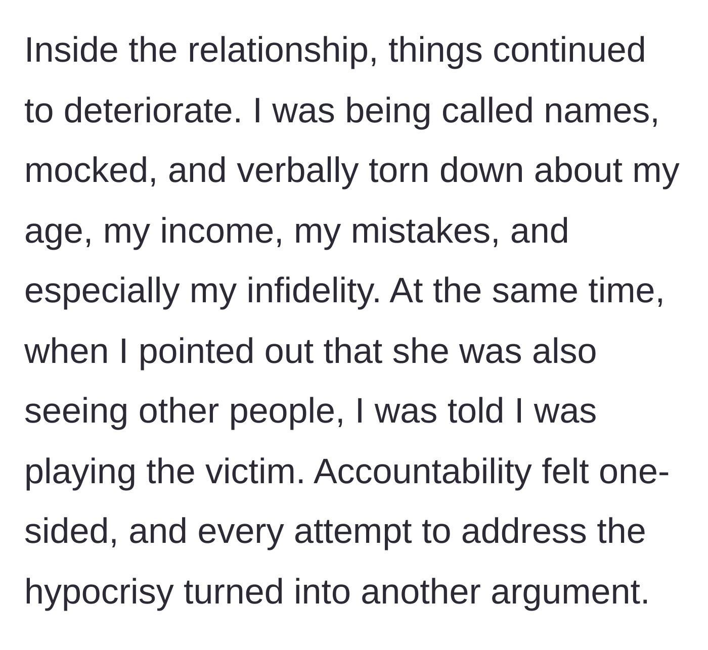 Story part 21 - Inside the home, the husband is demeaned while the wife is also seeing other people.