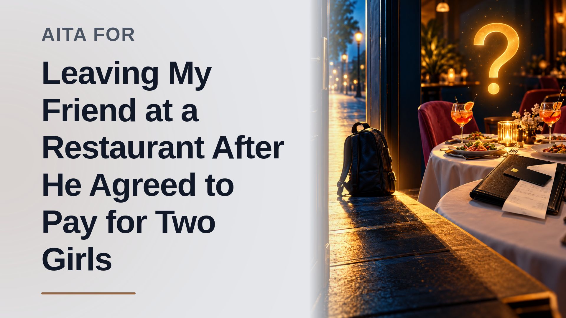 The Boundary-Setter Who Bailed on the Ultimate Free-Meal Grifters (and Left His Pushover Wingman Behind)