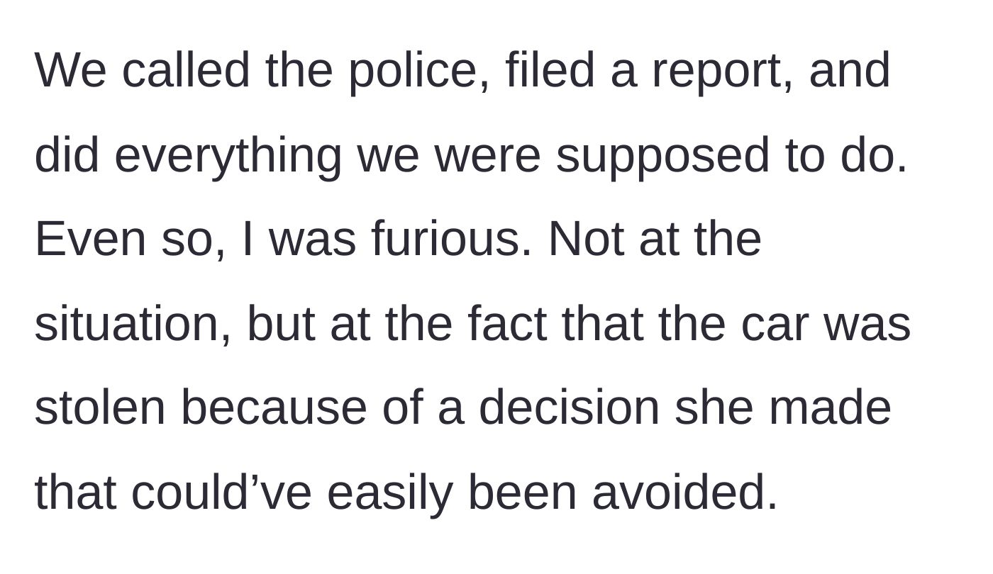 Story part 4 - Filing the police report as the main character realizes his anger stems from the sheer avoidability of the situation.